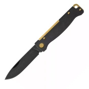Nóż składany Boker Plus Atlas Blackwashed Brass 01BO859, mosiężna rękojeść, 7,3 cm