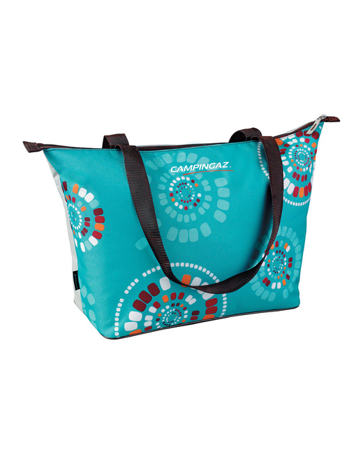 Torba termiczna Campingaz Shopping Cooler Ethnic 15 l, turkusowa we wzory