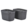 Pudełka do przechowywania Zone Denmark Pulp Black, 2 szt., 15 x 23 x 15 cm