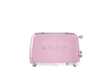 Smeg - Toster, Dwie Kromki, Pastelowy Róż Tsf01pkeu 50'S Style