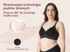 Biustonosz do karmienia Momcozy YN46 bezszwowy push-up, rozmiar M, czarny w kwiaty