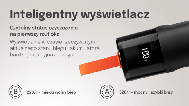 Extralink Powerlink | Szczotka z Wymiennymi Końcówkami | Wbudowany Akumulator, Czarna