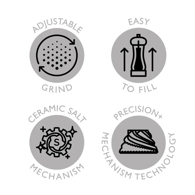 Młynek do soli London chocolate wood 18 cm - Cole&Mason