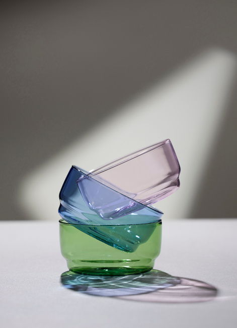 Miski Torino 12 cm 2 szt. różowe Lyngby Glas