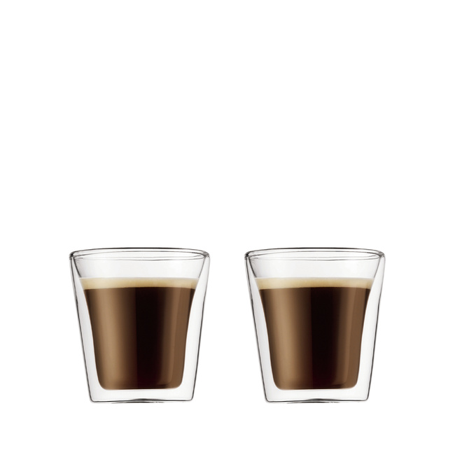 Szklanki z podwójną ścianką Canteen 100 ml 2 szt. transparent