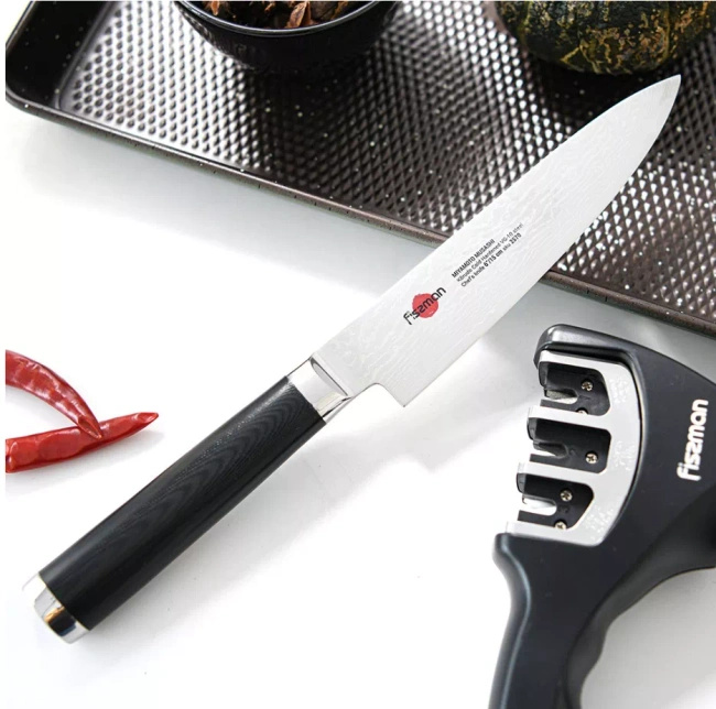 Nóż szefa kuchni Fissman Kensei Musashi 15 cm, stal damasceńska VG-10