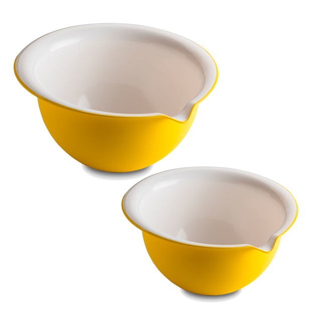 Zestaw 2 Żółtych Misek Do Mieszania Z Kolekcji Sanaliving