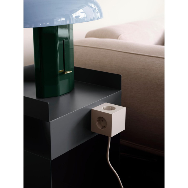 Listwa zasilająca Square 1 z podwójnym Usb-c 30 w i podstawą magnetyczną 3 m - beżowa - Avolt