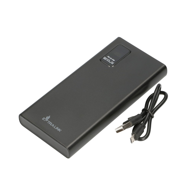 EXTRALINK Powerbank EPB-067B 10000mAh Czarny USB-C Fast Charging ładowarka mobilna