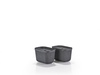 Pudełka do przechowywania Zone Denmark Pulp Black, 2 szt., 15 x 23 x 15 cm
