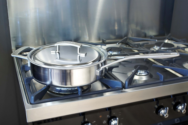 Demeyere Industry 5 Patelnia Głęboka 2h Z Pokrywką 24 Cm