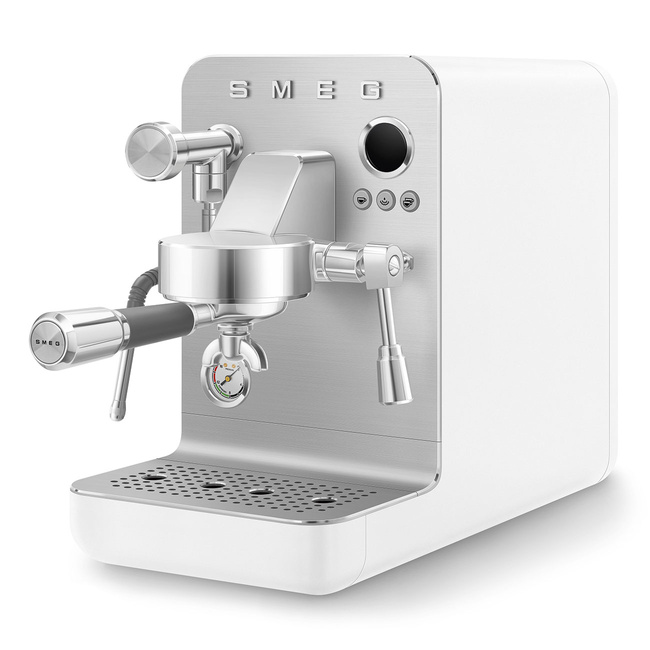 Smeg - Ekspres do kawy, Kolbowy ekspresy do kawy, Kolbowe, Minipro Emc02whmeu Biały (Mat)