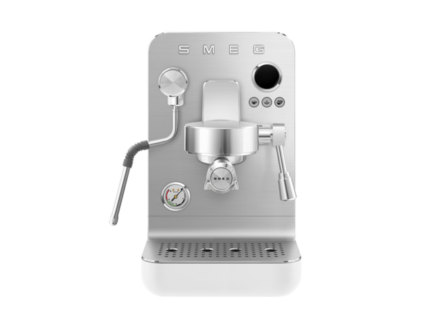 Smeg - Ekspres Do Kawy, Kolbowy Ekspresy Do Kawy, Kolbowe, Minipro Emc02Whmeu Biały (Mat)