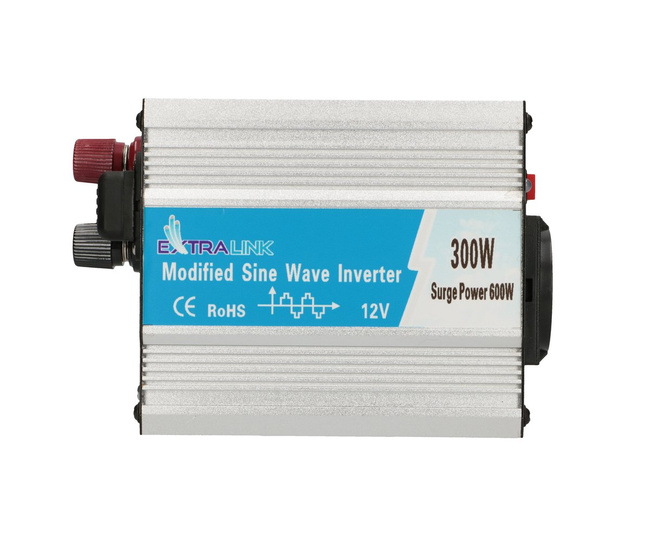 Przetwornica napięcia Extralink OPIM-300W, 12 V na 230 V, modyfikowany sinus