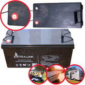EXTRALINK AGM 12V 200Ah Akumulator Bezobsługowy Do Zasilania Awaryjnego Paneli PV