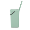 Kosz do segregacji Brabantia Sort & Go 40 l Jade Green ze wspornikiem ściennym