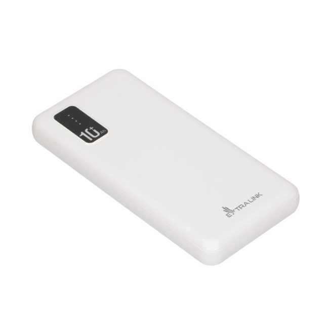 Extralink EPB-098W 10000mAh Biały | Powerbank | Power bank, USB-C