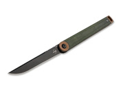 Nóż składany Boker Plus Kaizen 01BO391, stal D2, zielona micarta