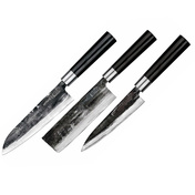 Zestaw 3 noży Samura Super 5 SP5-0220: Santoku, Nakiri i Utility, stal AUS-10