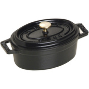 Staub Mini Cocotte Mini Garnek Żeliwny Owalny 250 ml, Czarny