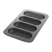 Forma do mini bagietek Birkmann Laib & Seele 35 × 22 cm, perforowana, na 4 sztuki