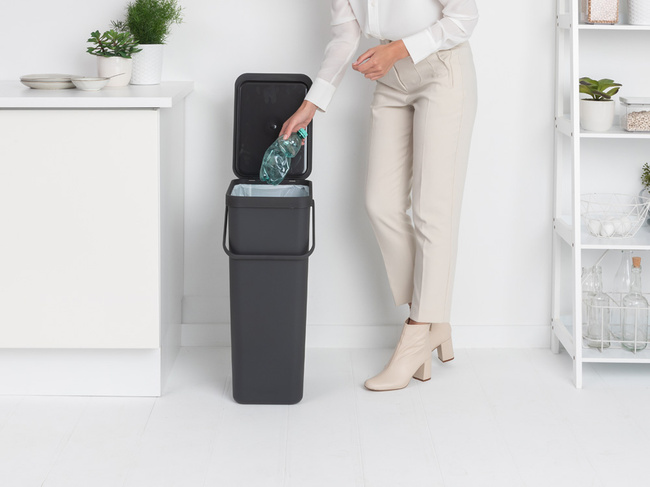 Kosz Sort&Go, 40L, szary - Brabantia