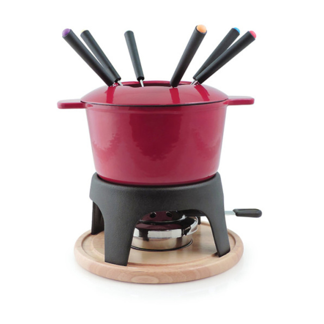 Swissmar Fondue Sierra, Żeliwo, Wiśniowy