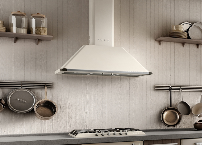 Smeg - Okap kuchenny, Victoria, 100 cm, KT100PE VICTORIA - krem