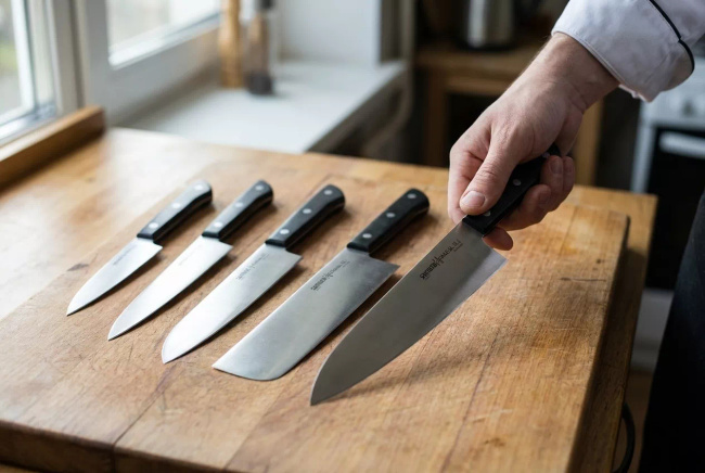 Samura Harakiri Zestaw 5 Noży Kuchennych Japońska Stal AUS-8