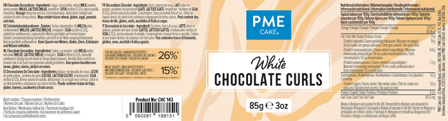 Pme Wiórki Z Białej Czekolady 85 G