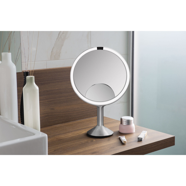Lustro kosmetyczne z czujnikiem Sensor Trio Max, stal szczotkowana - Simplehuman