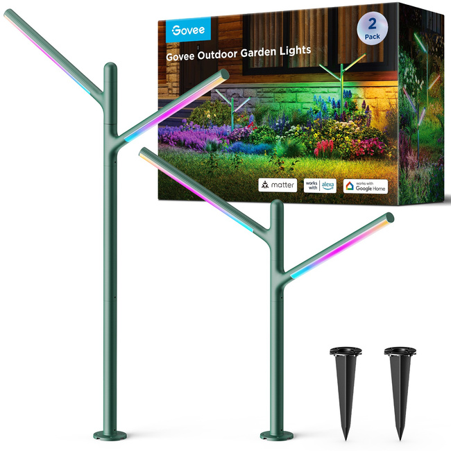 Govee H7086 Rgbicww Garden Lights | Ogrodowe oświetlenie LED | RGBWW, 1100 Lm, 2.4GHz Wi-Fi + Bluetooth, IP66