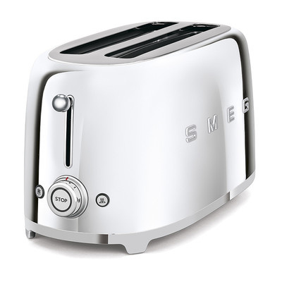 Smeg - Toster, Cztery Kromki, Chrom Tsf02sseu 50's Style