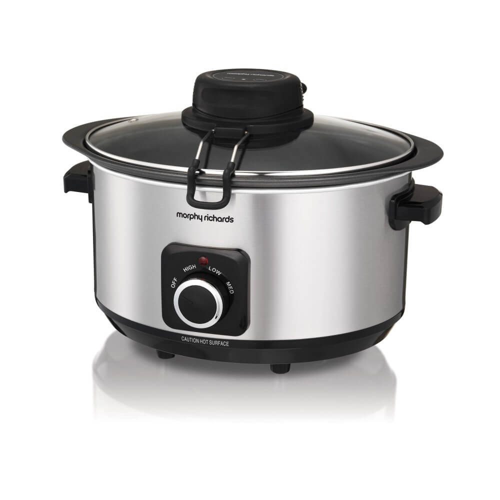 Wolnowar Morphy Richards Stew&Stir 6,5 l ze szklaną pokrywą i mieszadłem