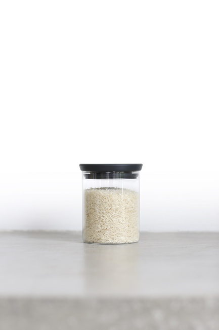Brabantia szklany pojemnik kuchenny 0,6l szary borokrzemowe szkło hermetyczny
