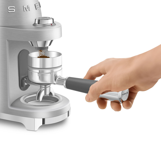 Smeg - Młynek do kawy Młynki do kawy, Minipro Cgf02Sseu Aluminium.
