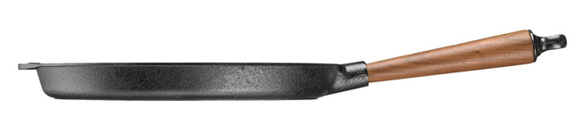 Patelnia grillowa Skeppshult Walnut 28 cm, żeliwna z karbowanym dnem
