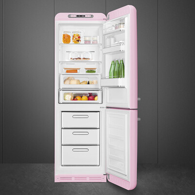 Smeg - Chłodziarko-zamrażarka FAB32RPK6 50'S STYLE - pastelowy róż