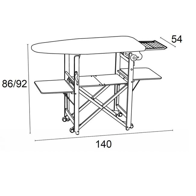 Arredamenti Bravo Deska do prasowania - 140 x 54 cm, Brązowy