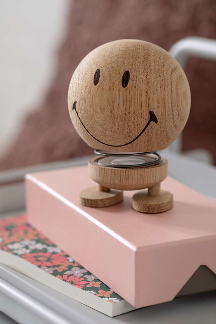 Figurka Hoptimist Smiley M Raw Oak z dębu FSC, 9,5 cm