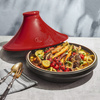 Tagine Delight Indukcja 33cm 4L - Czerwono-Czarny - Emile Henry