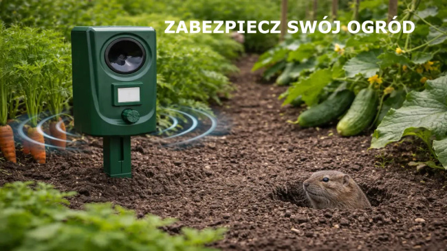 EXTRALINK Black Forest ultradźwiękowy odstraszacz zwierząt z czujnikiem ruchu 62m2 wodoodporny