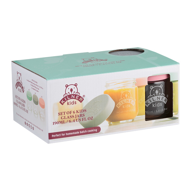 Szklane słoiczki dla dzieci 6 szt. 190 ml - Kilner