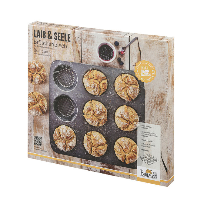 Forma na 9 bułek - perforowana Birkmann