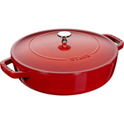 Żeliwna patelnia do duszenia z pokrywką 28 cm, Czerwony - Staub