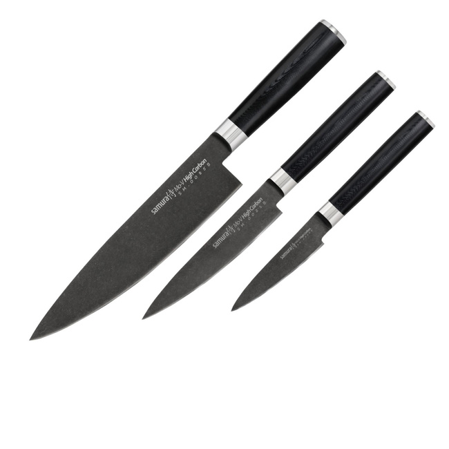 Samura Mo-v stonewash zestaw 3 noży kuchennych
