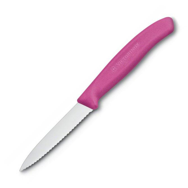 Victorinox Nóż kuchenny / do obierania ząbkowany 8 cm różowy