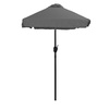 Prostokątny Duży Parasol Ogrodowy Skośny Łamany Z Korbą Szary 200 X 140 Cm