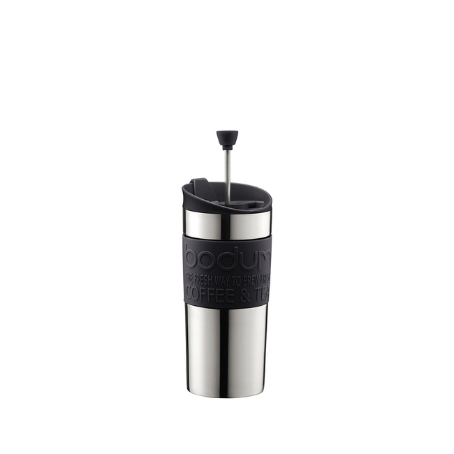 Bodum kubek z zaparzaczem tłokowym do kawy Travel Press 350 Ml Black