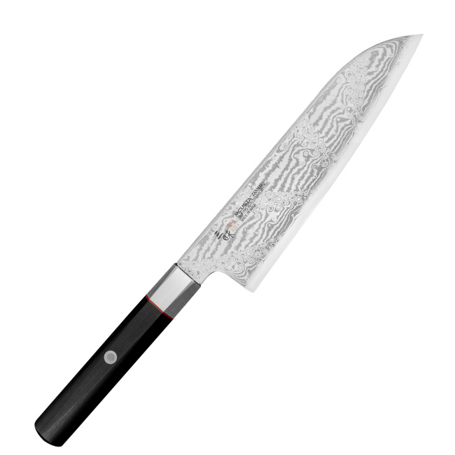 Mcusta Zanmai Splash Nóż Santoku VG-10 33-warstwowy Pakka Wood 18cm